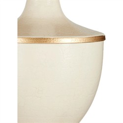 Mariette French Country Cream Scalloped Cordless Table Lamp|