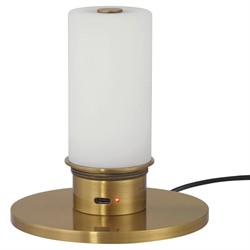 Mariette French Country Cream Scalloped Cordless Table Lamp|