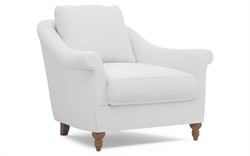 Amelie Sky Blue Cotton Stripe Chair|