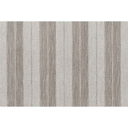 Elorde Coastal Beach Light Brown Wool Striped Patterned Rug - 5'x8'|