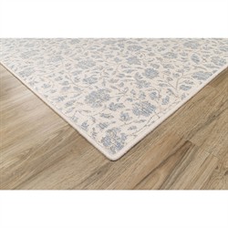 Shamim French Country Sky Blue Floral Patterned Rug - 5'x8'|