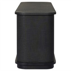 Berlin Modern Classic Black Painted Linen Media Cabinet - 80"|