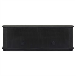 Berlin Modern Classic Black Painted Linen Media Cabinet - 80"|