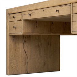 Nico Modern Classic Palermo Leather Natural Oak Desk|