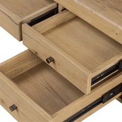 Nico Modern Classic Palermo Leather Natural Oak Desk|