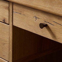 Nico Modern Classic Palermo Leather Natural Oak Desk|