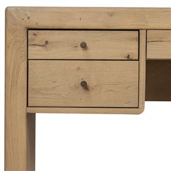 Nico Modern Classic Palermo Leather Natural Oak Desk|
