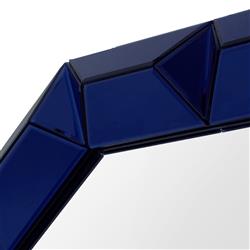 Romano Hollywood Regency Sapphire Blue Framed Wall Mirror|