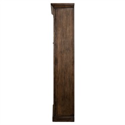 Joshua Updated Traditional Toasted Brown Pine Wood Bookcase|