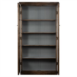 Joshua Updated Traditional Toasted Brown Pine Wood Bookcase|