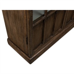 Joshua Updated Traditional Toasted Brown Pine Wood Bookcase|