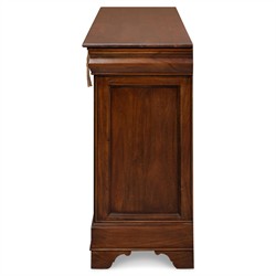Cole Rustic Lodge Dark Brown Walnut Wood Buffet|