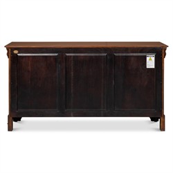 Cole Rustic Lodge Dark Brown Walnut Wood Buffet|