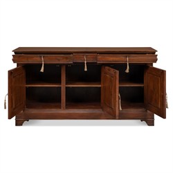 Cole Rustic Lodge Dark Brown Walnut Wood Buffet|