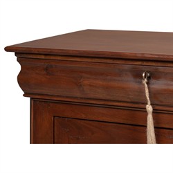 Cole Rustic Lodge Dark Brown Walnut Wood Buffet|