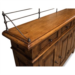 Serenity Updated Traditional Brown Acacia Wood Sideboard|