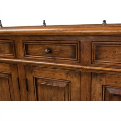 Serenity Updated Traditional Brown Acacia Wood Sideboard|