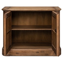 Zaki Rustic Lodge Brown Reclaimed Pine Wood Sideboard|