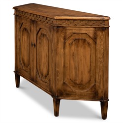 Walker French Country Brown Reclaimed Pine Wood Credenza|