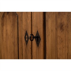 Walker French Country Brown Reclaimed Pine Wood Credenza|