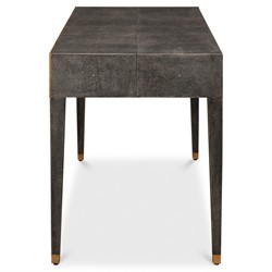 Levi Modern Classic Antique Grey Shagreen Leather Desk|