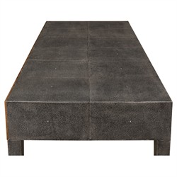 Levi Modern Classic Antique Grey Shagreen Leather Desk|