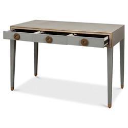 Levi Modern Classic Grey Shagreen Leather Desk|