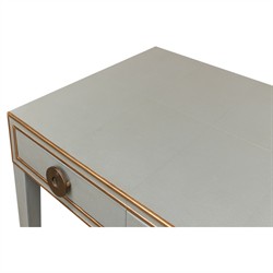 Levi Modern Classic Grey Shagreen Leather Desk|