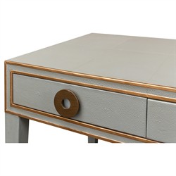Levi Modern Classic Grey Shagreen Leather Desk|