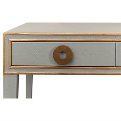 Levi Modern Classic Grey Shagreen Leather Desk|