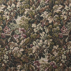 Sola Updated Traditional Laurel Grove Botanical Ottoman|