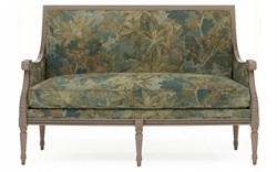 Juliette Verdant Tapestry Velvet Driftwood Settee|