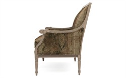Juliette Burnt Umber Chenille Driftwood Settee|