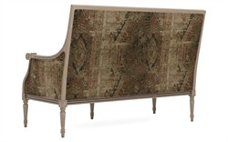 Juliette Burnt Umber Chenille Driftwood Settee|