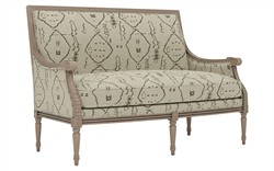 Juliette Argan Natural Textural Weave Driftwood Settee|