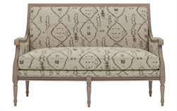 Juliette Argan Natural Textural Weave Driftwood Settee|