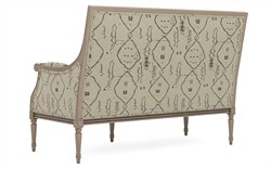Juliette Argan Natural Textural Weave Driftwood Settee|