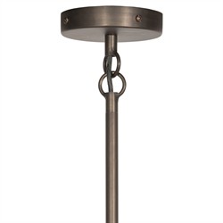 Lisette French Country Bronze Iron Pleated Shade Chandelier|