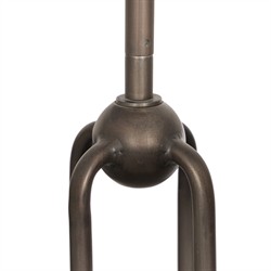 Lisette French Country Bronze Iron Pleated Shade Chandelier|