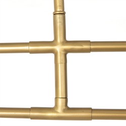 Ashton Rustic Brass Iron Brown Leather Shade Sputnik Chandelier|