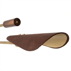 Ashton Rustic Brass Iron Brown Leather Shade Sputnik Chandelier|