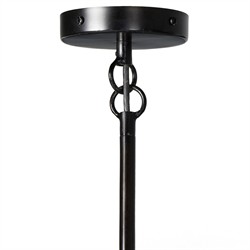 Siriano Updated Traditional Bronze Shade Antique Brass Iron Chandelier|