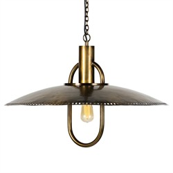 Arely Updated Traditional Dark Antique Brass Iron Single Pendant|