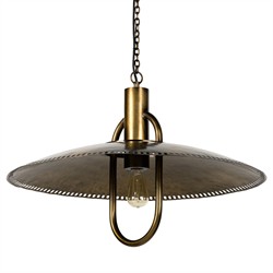 Arely Updated Traditional Dark Antique Brass Iron Single Pendant|