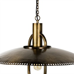 Arely Updated Traditional Dark Antique Brass Iron Single Pendant|