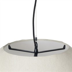 Mccarthy Modern Classic Beige Linen Shade Single Pendant|
