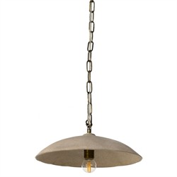 Filomenina Coastal Sand Ceramic Shade Single Pendant|