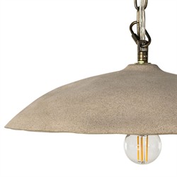 Filomenina Coastal Sand Ceramic Shade Single Pendant|