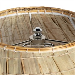 Cobb Coastal Beach Natural Palm Fiber Shade Sand Ceramic Table Lamp|