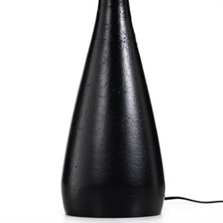 Iris Updated Traditional Matte Black Aluminum Table Lamp|